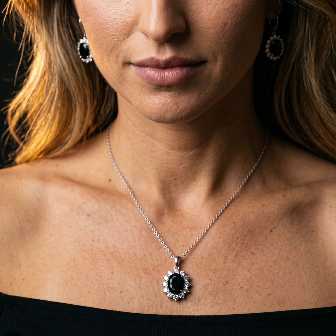 🎁 Collar Halo de Onix - Incluye Regalo