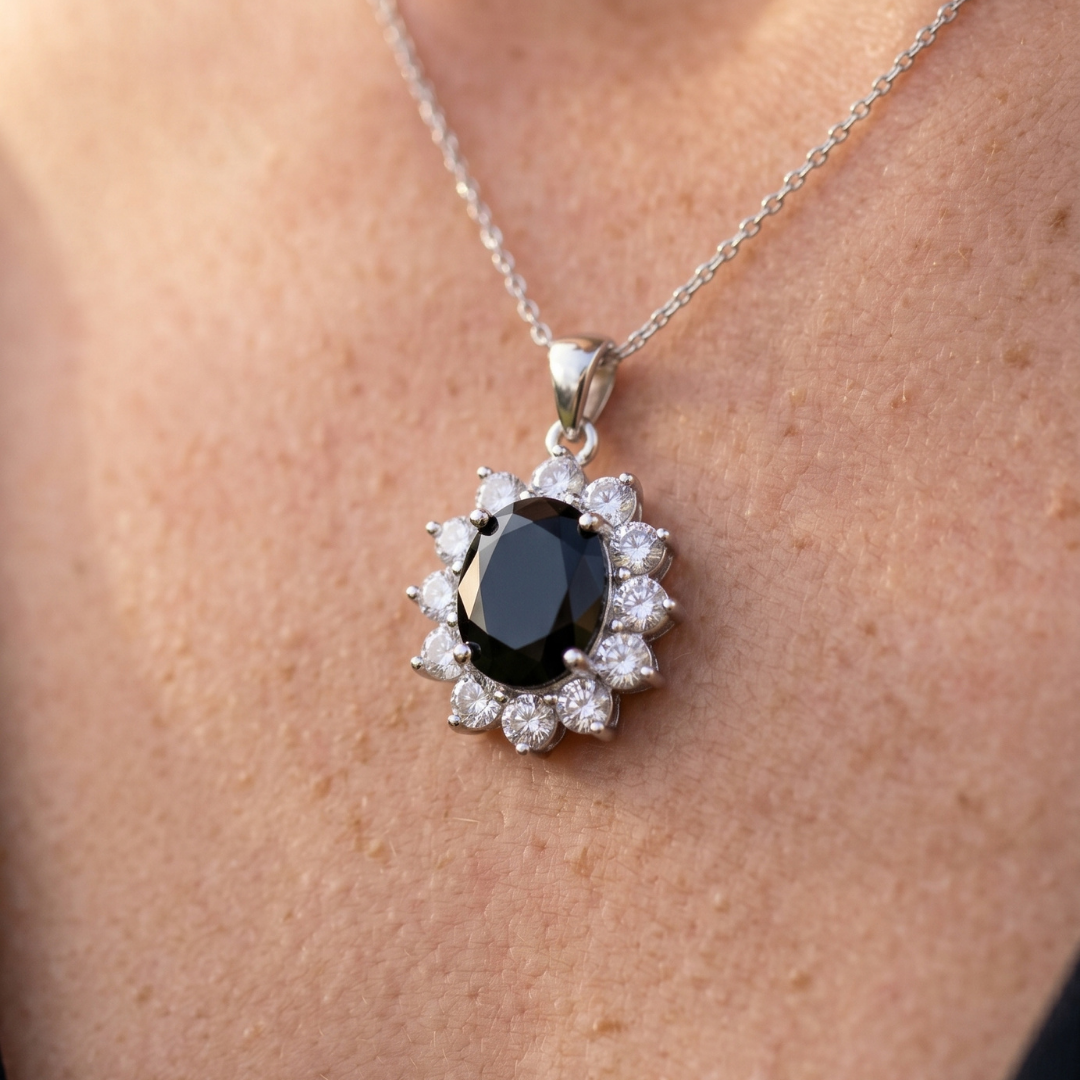 🎁 Collar Halo de Onix - Incluye Regalo