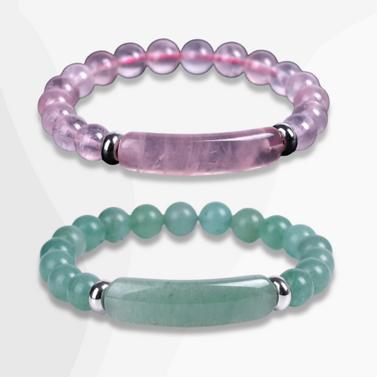 Pack 2 Pulseras Piedras Espirituales Curativas